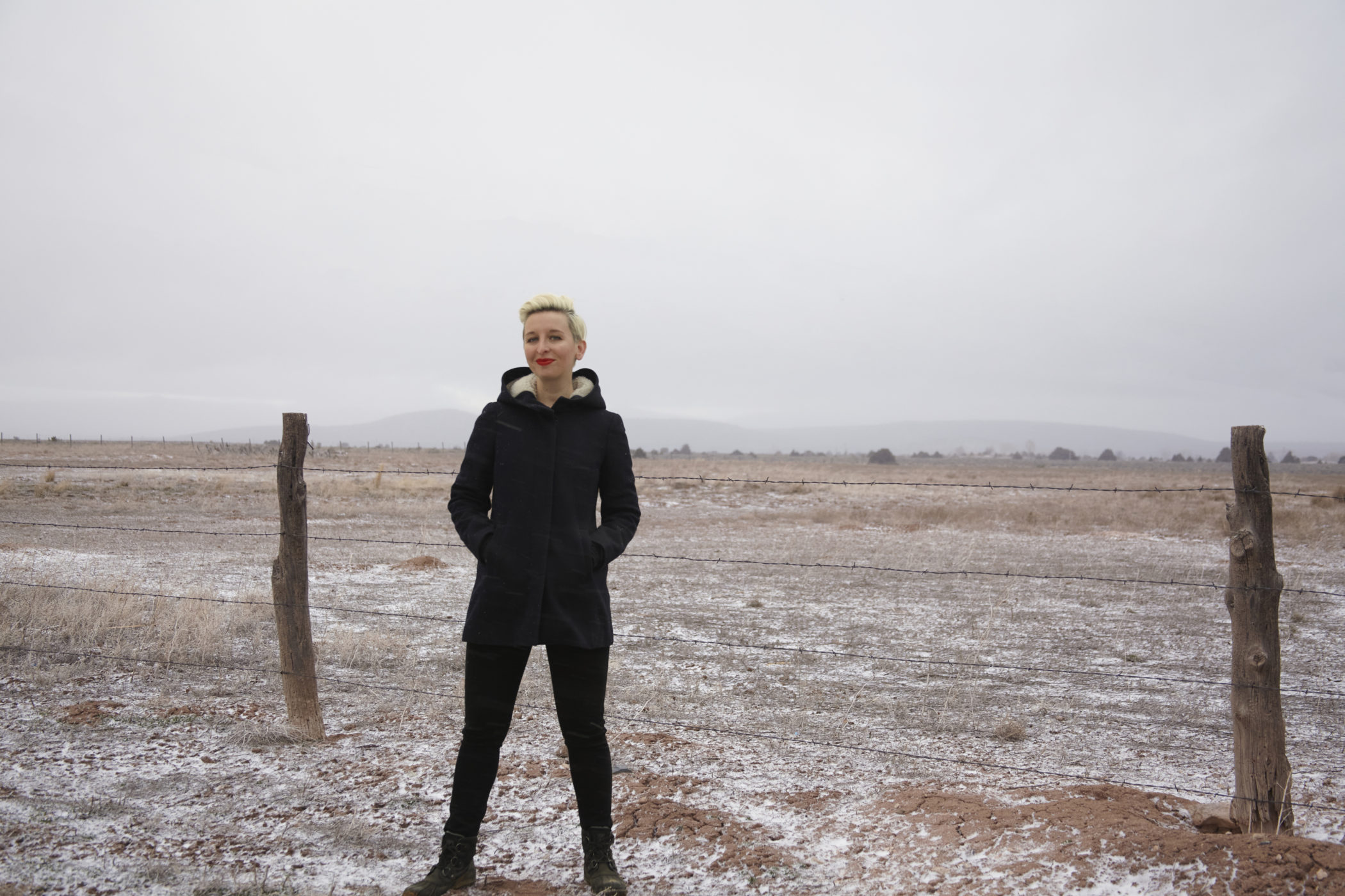 Lili Rusing photographed near her Taos home