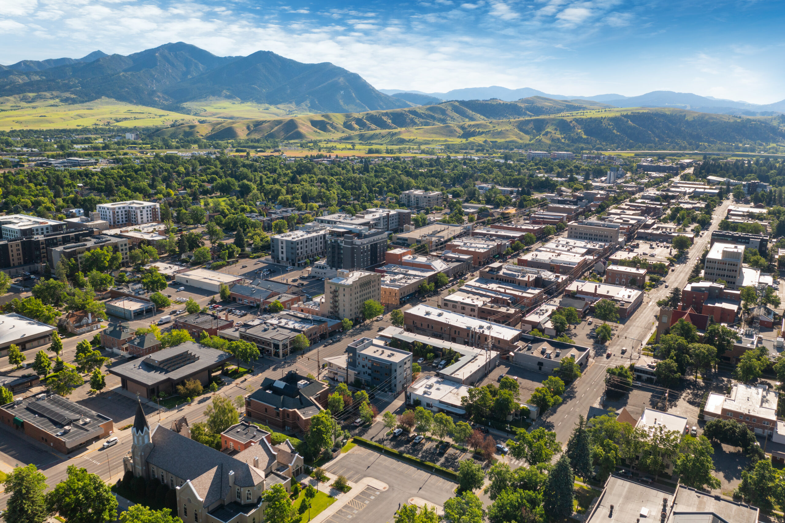 Bozeman Montana aerial view 