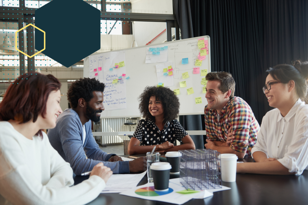 Group of people in a planning meeting.
